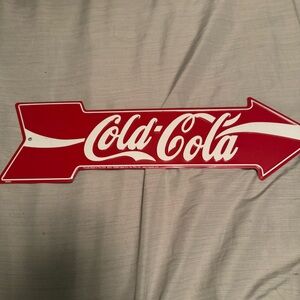 Coca-Cola Arrow Metal Sign